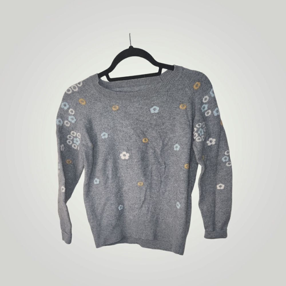 Lang Man Dushi floral wool sweater size 120